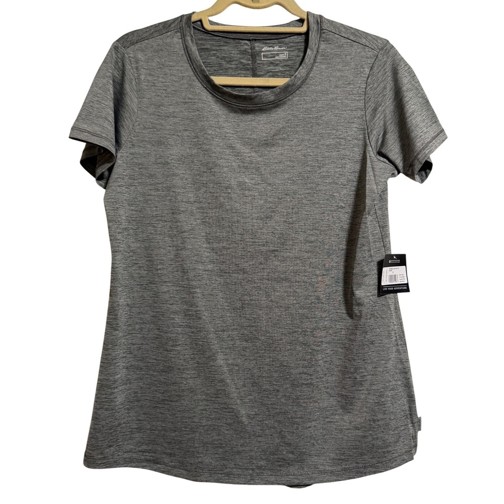 Eddie Bauer Resolution SS Tee Dark‎ Smoke Gray Heather Performance Shirt Small